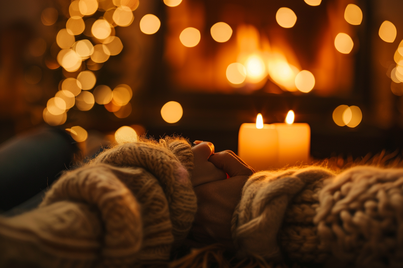 Cozy holiday evening scene